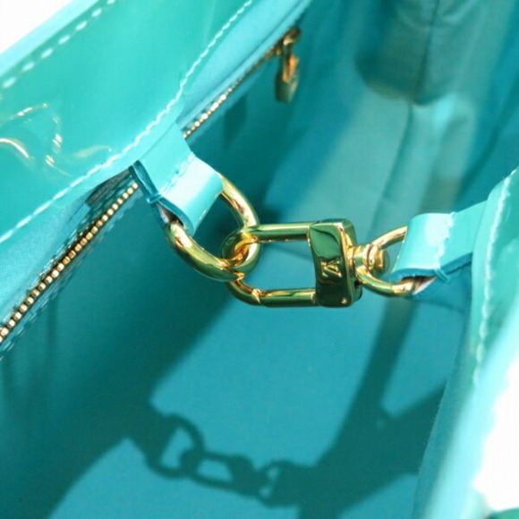 LOUIS VUITTON Vernis Wilshire PM M91724 Blue Lagon Bag Handbag Ladies - Picture 4 of 9